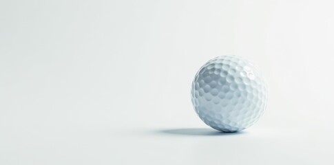 A dimpled white golf ball against a pure white backdrop , texture, isolated