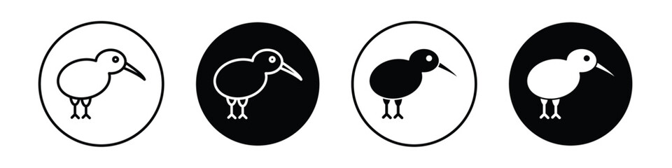 Kiwi bird vectors icons graphics pack