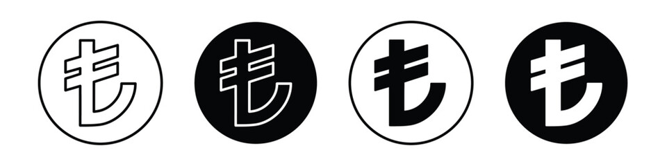 Lira sign vectors icons graphics pack