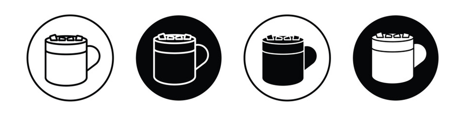 Marshmallows Mug vectors icons graphics pack