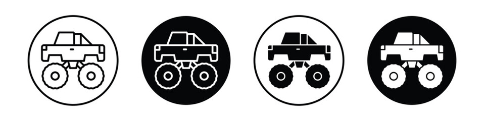 Monster truck vectors icons graphics pack © Pop