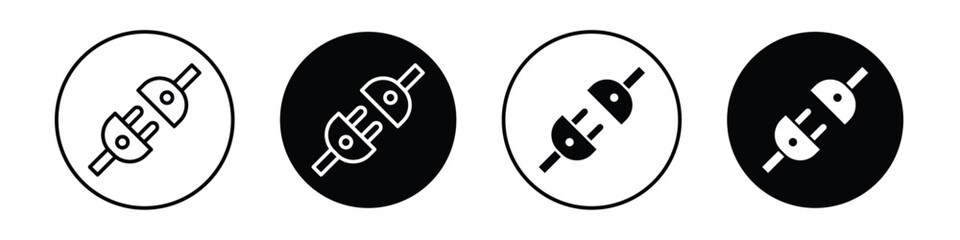 Plug connection vectors icons graphics pack