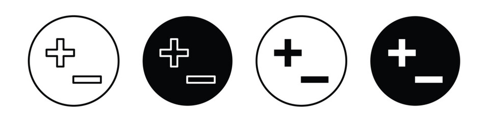 Plus minus vectors icons graphics pack