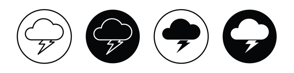 Thunderstorm vectors icons graphics pack