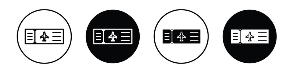 Ticket airline vectors icons graphics pack