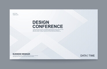Invitation template design. Business booklet for conferences, webinars, banners.