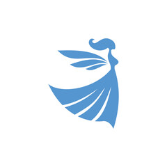 Elegant Flying Angel Logo