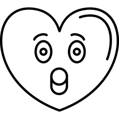 Surprised Heart Icon