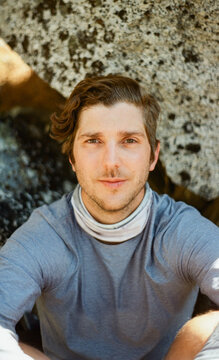 Portrait of a Hiker Resting