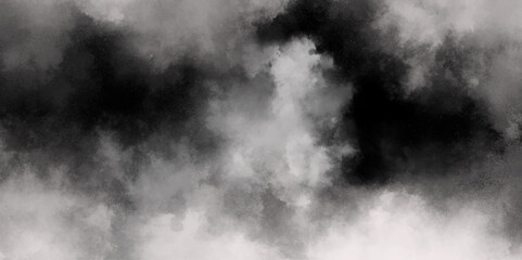 Abstract white and gray isolated cloud cumulus clouds. Gray aquarelle painted realistic fog or mist smoky textured canvas design. White and ash messy wall stucco texture background.	

