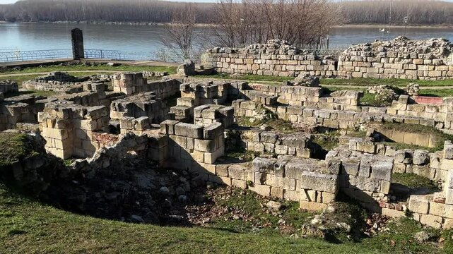 Silistra against the backdrop of excavations and the Danube River