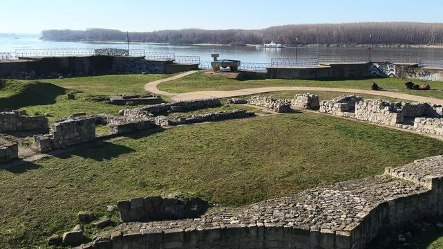 Silistra against the backdrop of excavations and the Danube River