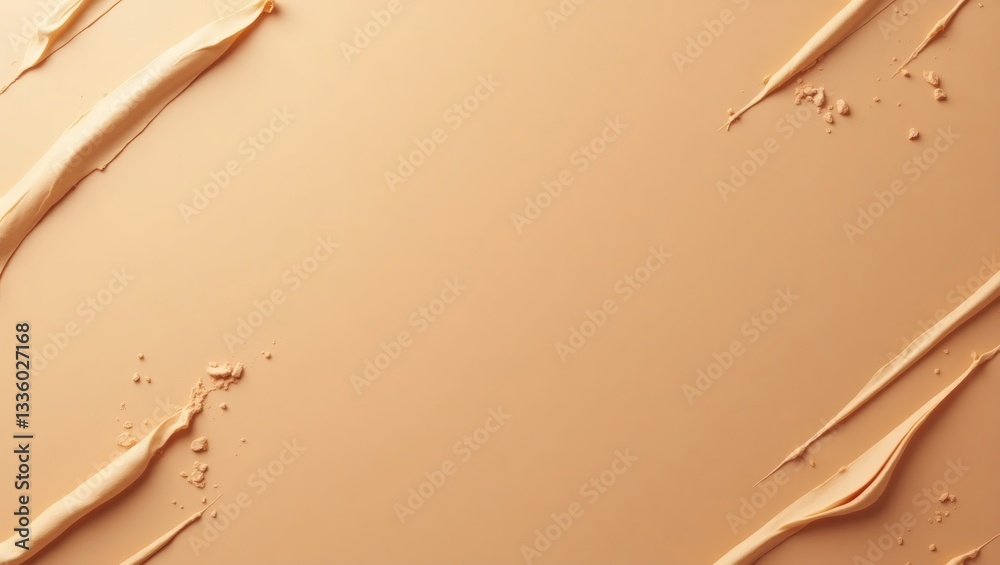 Poster cream streaks on a smooth, even surface, showcasing a texture with space.