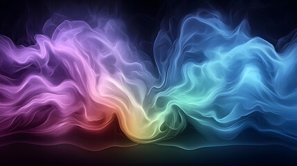 Obraz premium sillhouette made of rainbow insane storm