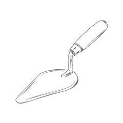 trowel isolated on white