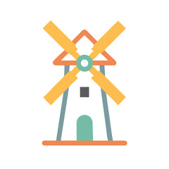 Colorful classic windmill