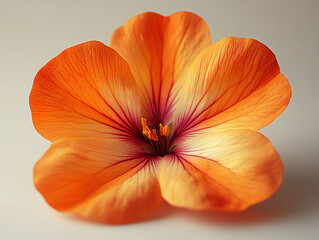 a nasturtium isolated on a white background, a high-resolution photograph,