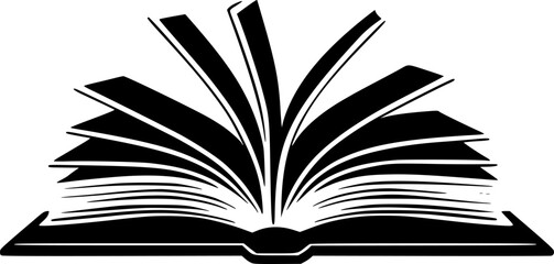 Silhouette of an Open Book