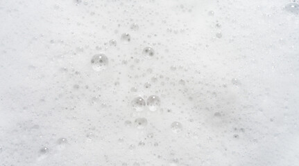 Bubble foam soap texture background, white soap foam bubbles texture