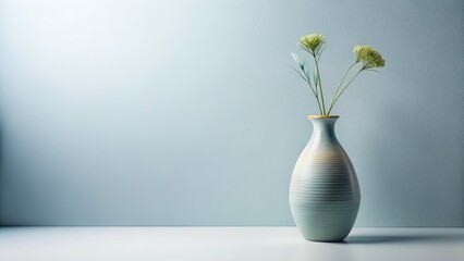 Bird's Eye View Vase, Eco-Friendly Flat Lay, Bokeh, Sustainable Design, Product Photography