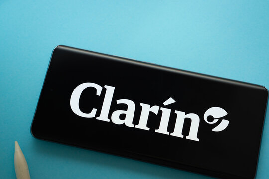 Dhaka, Bangladesh - 16 March 2025: The logo of the Clarin is displayed on a smartphone screen.