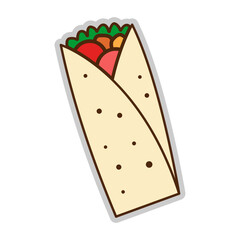 Illustration of a Wrapped Burrito