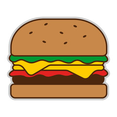Illustration of a Cheeseburger