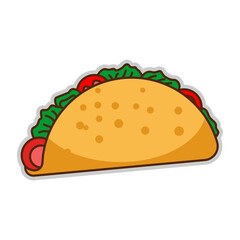 Cartoon Taco Illustration