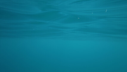 POV shot of swimming in empty ocean