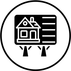 Vector Design House Billboard Icon Style