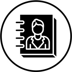 Vector Design Contact List Icon Style