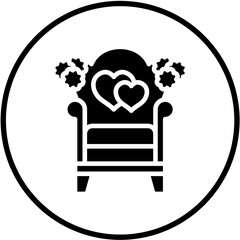 Vector Design Wedding Chair Icon Style