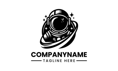 Stylized astronaut in spacesuit graphic. Space exploration vector design. © nuaari