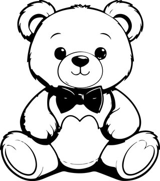 Naklejki teddy bear with a bow