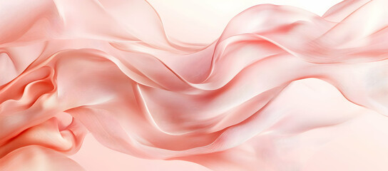 Fototapeta premium Abstract pink background with wavy ribbon vector illustration.