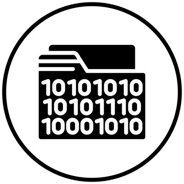 Vector Design Binary Icon Style