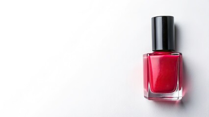 Nail Polish Bottle Flat Lay, High-Angle Product Photography, White Background, Beauty Cosmetics, Manicure Pedicure Supplies