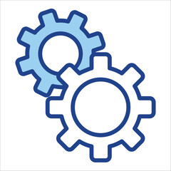 Gears Icon Single Vector Collection 