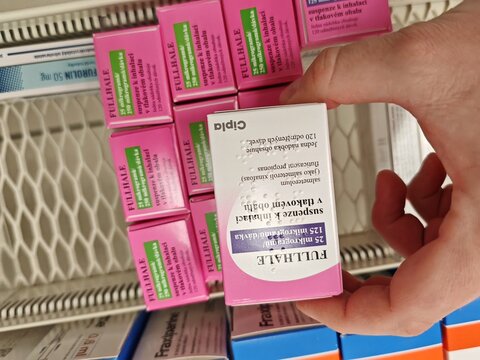 Prague,Czech Republic-January 8 2025: Fullhale by Cipla contains Salmeterol and Fluticasone, a combination inhaler for asthma and COPD treatment

