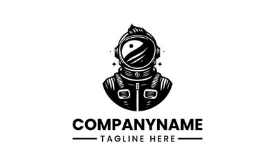 Stylized astronaut in spacesuit graphic. Space exploration vector design. © nuaari