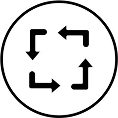 Vector Design Rectangular Arrow Icon Style