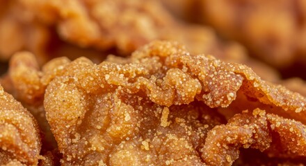 Crispy Fried Chicken Close Up Golden Texture Delicious Food Photography