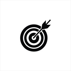 Vector logo target, target icon, bullseye symbol, esport vector logo precision target on white background, target design, accuracy emblem, arrow hitting target