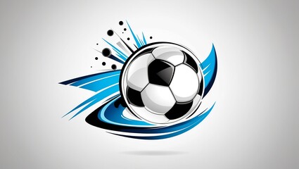 Obraz premium Dynamic Soccer Ball Illustration – Sports Festival Graphic