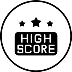 High Score Vector Design Icon Style