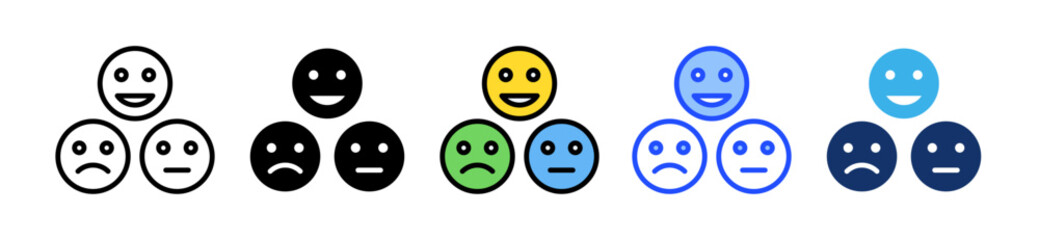 Satisfaction Icon Set With Multiple Style Collection