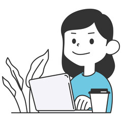 パソコン仕事をするビジネスパーソン｜女性