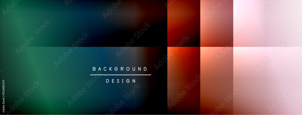 Poster Dynamic shadow lines with gradient colors geometric background