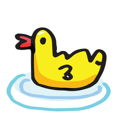 Cute doodle duck , Hand drawn of duck, Hand drawing duck, cute animal