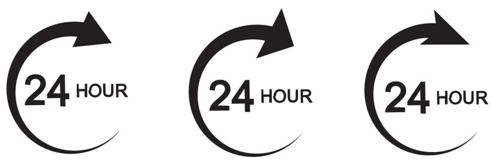 24 hours support vector icon. 24 hours service icon. 24 hours sign. 24 hours support and service icon for mobile app, ui and website. 24 hour banner sign.